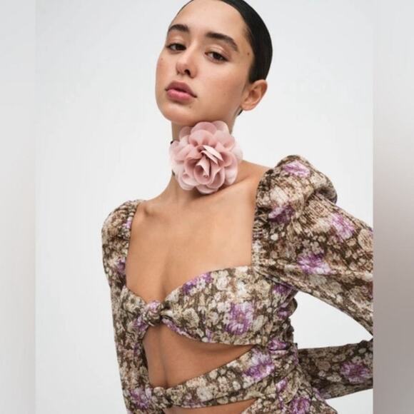 For Love & Lemons Camden Mini Dress in Purple Size Small - Picture 5 of 8